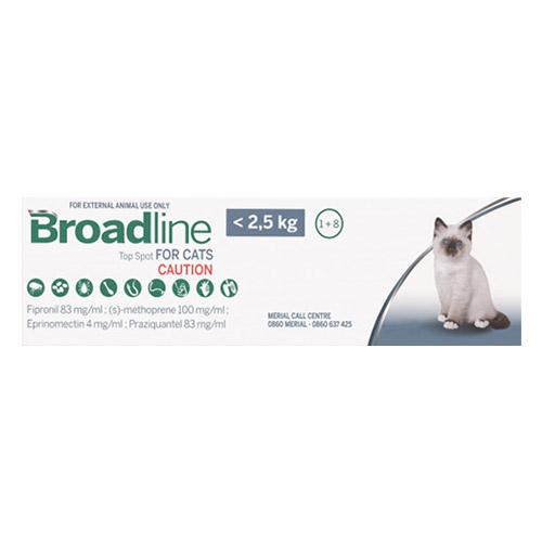 Broadline Broad-Spectrum Protection Solution Small Cats/Kittens (< 2.5kgs)