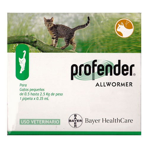 Profender Spot-On for Small Cats 0.5-2.5KG (Green)