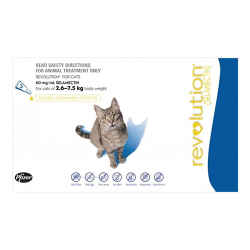 Revolution for Large Cats 2.6-7.5KG (Blue)
