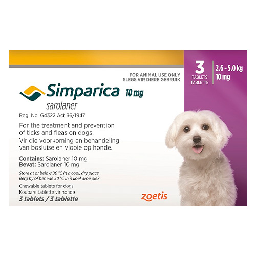 10mg for Very Small Dogs 2.5-5kg (PURPLE)