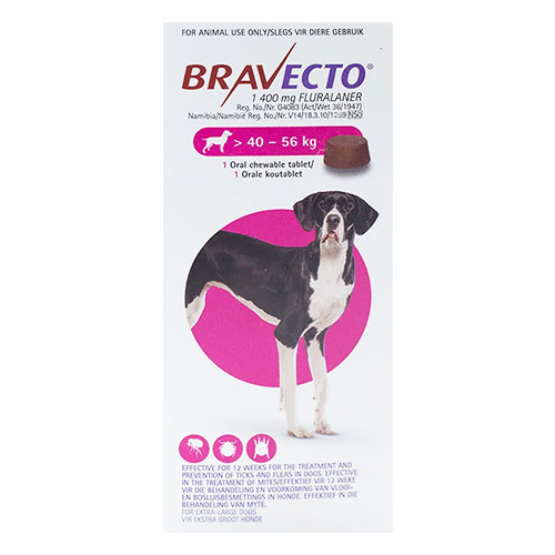 Bravecto for Extra Large Dogs 40-56KG (Pink)
