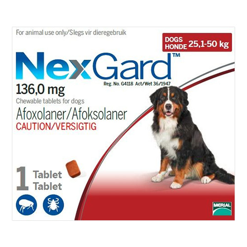 Buy Nexgard for Extra Large Dogs 25.150KG Red (6G) at Lowest Price