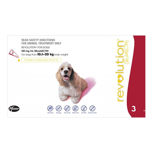 Revolution For Large Dogs 10-20KG - Red (1ML)