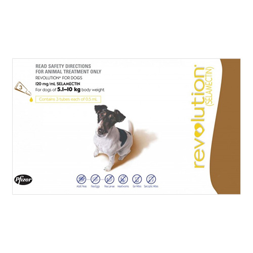 Revolution For Medium Dogs 5-10KG - Brown (0.5ML)