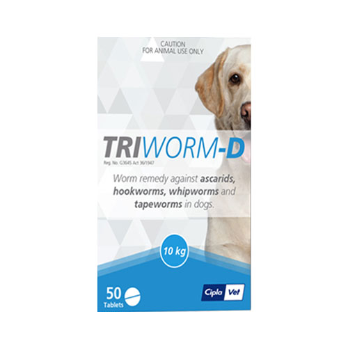 TriwormD Deworming for Dogs TriwormD Deworming Tablets Cipla